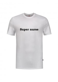 T-Shirt Super Nurse Hvid