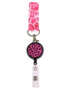 Keycord Panther Pink with ID Badge Holder