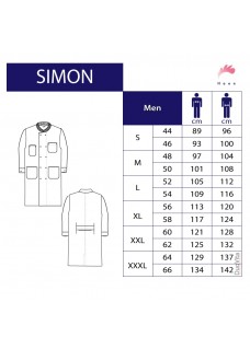 Ud sortiment: størrelse 58 Haen Lab coat Simon 71010 
