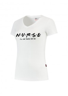 Dame T-Shirt Nurse For You Hvid